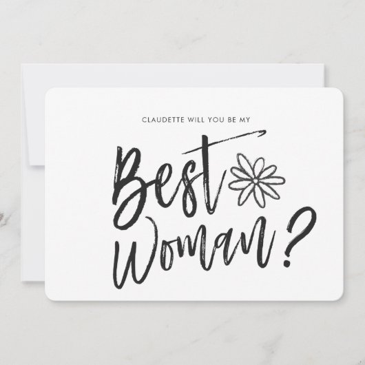 Invitation Meilleure Femme | Demande de participation au mari (Devant)