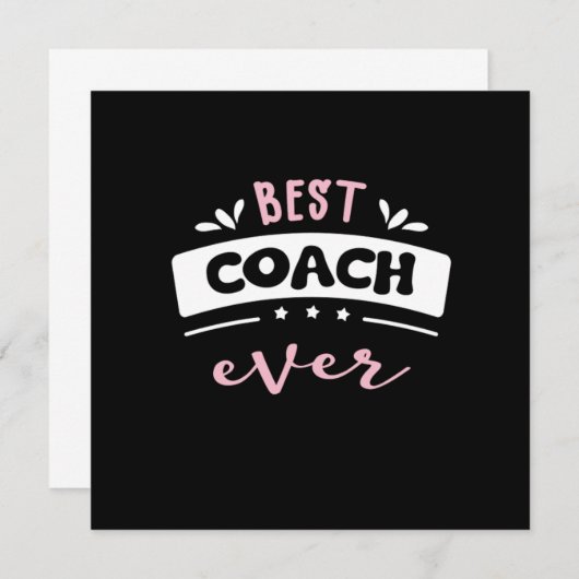 Invitation Meilleure idée cadeau de coach Ever (Devant / Derrière)