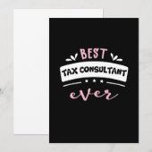 Invitation Meilleure idée de cadeau de consultant fiscal (Devant / Derrière)