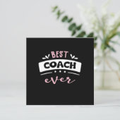 Invitation Meilleure idée de cadeau pour entraîneur (Debout devant)