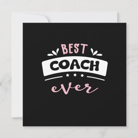 Invitation Meilleure idée de cadeau pour entraîneur (Devant)