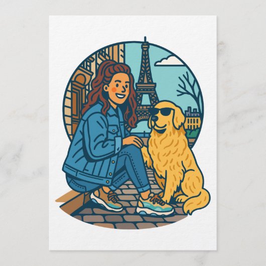 Invitation Meilleure maman de chien à Paris (Devant)