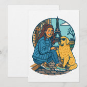 Invitation Meilleure maman de chien à Paris (Devant / Derrière)