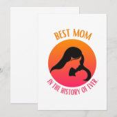 Invitation Meilleure maman de l'histoire du T-Shirt (Devant / Derrière)