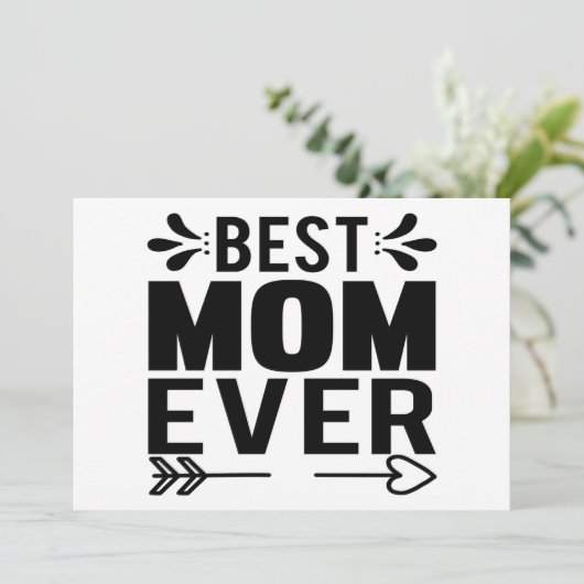 Invitation Meilleure Maman Ever ! (Debout devant)