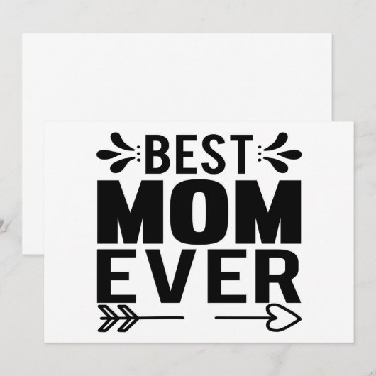 Invitation Meilleure Maman Ever ! (Devant / Derrière)