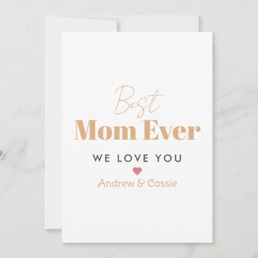 Invitation Meilleure maman jamais (Devant)