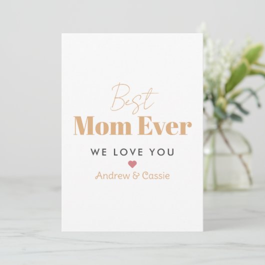 Invitation Meilleure maman jamais (Debout devant)