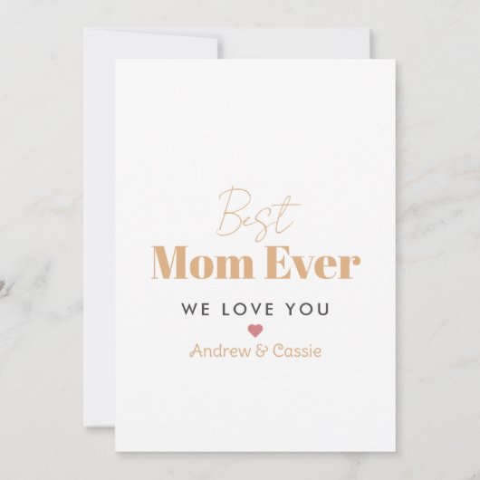 Invitation Meilleure maman jamais (Dos)