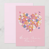 Invitation Meilleure maman jamais avec des fleurs (Devant / Derrière)