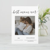 Invitation Meilleure maman Jamais Certificat officiel Fête de (Debout devant)