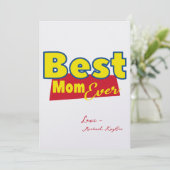 Invitation Meilleure maman Jamais Film Inspiration Mère's Day (Debout devant)