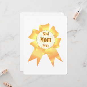 Invitation Meilleure maman jamais Golden Lauréat du prix ruba