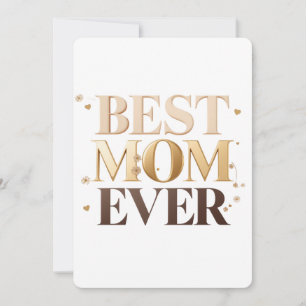 Invitation Meilleure Maman Jamais Minimaliste   Fête des Mère