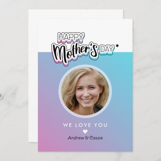 Invitation Meilleure maman qui soit (Devant / Derrière)