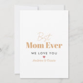 Invitation Meilleure maman qui soit (Dos)