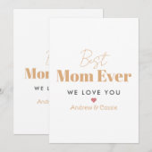 Invitation Meilleure maman qui soit (Devant / Derrière)