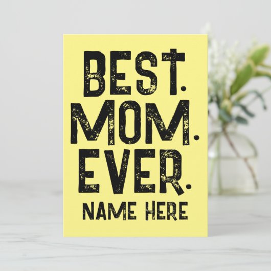 INVITATION MEILLEURE MAMAN TENDANCE JAMAIS TYPOGRAPHIE NOIRE (Debout devant)