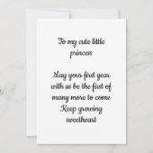 Invitation Meilleure première année heureux d'anniversaire ca (Dos)