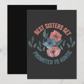 Invitation Meilleures Sœurs Promues Tatie Drôle Enceinte (Devant / Derrière)