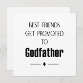 Invitation Meilleurs amis sont promus Parrain demande d'être (Devant / Derrière)