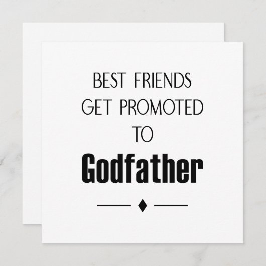 Invitation Meilleurs amis sont promus Parrain demandent à êtr (Devant / Derrière)