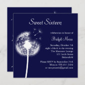 Invitation Meilleurs voeux ! (bleu) (Devant / Derrière)