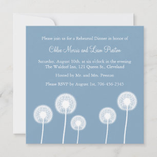 Invitation Meilleurs Voeux Bleus ! Dîner de répétition Invita