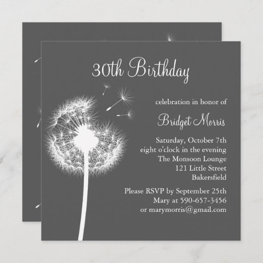 Invitation Meilleurs voeux ! (gris) (Devant / Derrière)