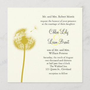 Invitation Meilleurs voeux jaunes !Faire-part de mariage