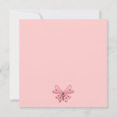 Invitation Mélange comme un bug ・ Papillon rose et Brown (Dos)