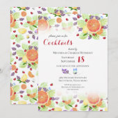 Invitation Mélange de fruits citriques Fête cocktail (Devant / Derrière)