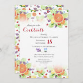 Invitation Mélange de fruits de cocktail de fête (Devant / Derrière)