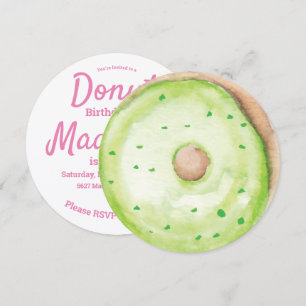 Invitation Mélange de paillettes rondes de beignet vert aquar