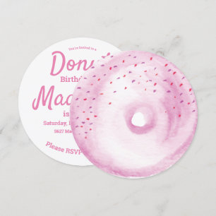 Invitation Mélange de paillettes rondes pour donut rose aquar