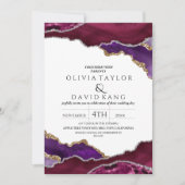 Invitation Mélange mauve Agate Mariage (Devant)