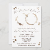 Invitation Mélange Parfait, Café, Tissus, Fête des mariées (Devant)