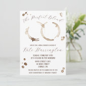 Invitation Mélange Parfait, Café, Tissus, Fête des mariées (Debout devant)