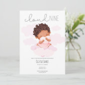 Invitation Mélange sur nuage 9 Baby shower (Debout devant)