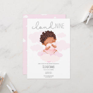 Invitation Mélange sur nuage 9 Baby shower