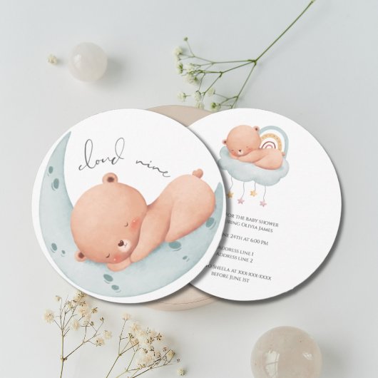 Invitation Mélange sur nuage 9 Baby shower