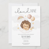 Invitation Mélange sur nuage 9 Baby shower (Devant)