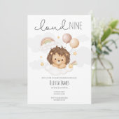 Invitation Mélange sur nuage 9 Baby shower (Debout devant)