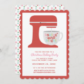Invitation Mélangeur de Noël rétro | Fête de cuisson (Devant / Derrière)