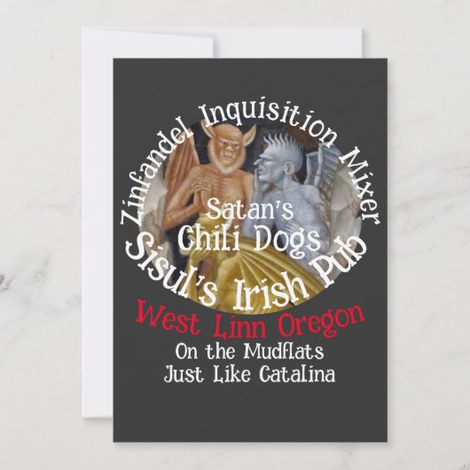 Invitation Mélangeur de vin Catalina Inquisition espagnole We (Devant)