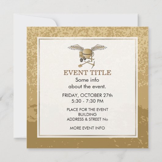 Invitation Mélangeur en béton beige (Dos)