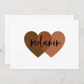 Invitation mélanine (Devant / Derrière)