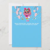 Invitation Melanine arc-en-ciel magique fille imaginaire lumi (Dos)