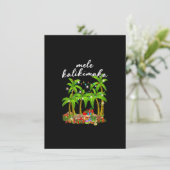 Invitation Mele Kalikimaka Hawaiian Christmas Palm Tree Light (Debout devant)