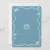 Invitation Mele Kalikimaka Teal Purple Green Doodle Christmas (Dos)